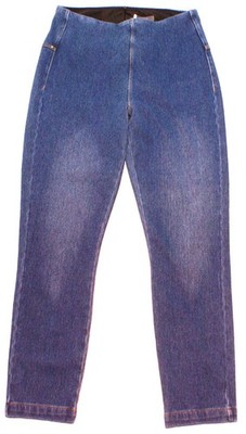 Lysse Blue Knit Denim Skinny Pull On Shaping Jeans Legging Womens Small