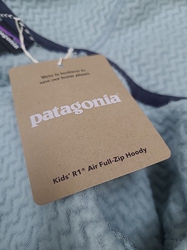 NEW Patagonia Kid's R1 Air Full Zip Hoody - Thermal Blue Size XXL - Picture 9 of 10