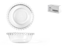 H&h 6 GläSer-Collier Untersetzer Aus Transparentem Glas, Cm 14