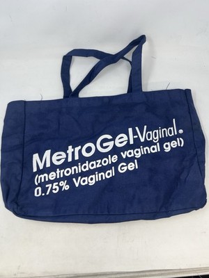Vintage MetroGel Vaginal Pharma Promo Tote Bag Canvas Doctor Medical Advertising