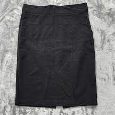 Vintage Hollywould Skirt Womens 3 Juniors Black Pencil Stretch Back Slit Office