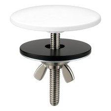 Sp&uuml;lbecken Lochabdeckung Messing verchromt 5 cm 6 cm mit Griff Abdeckung K&uuml;che