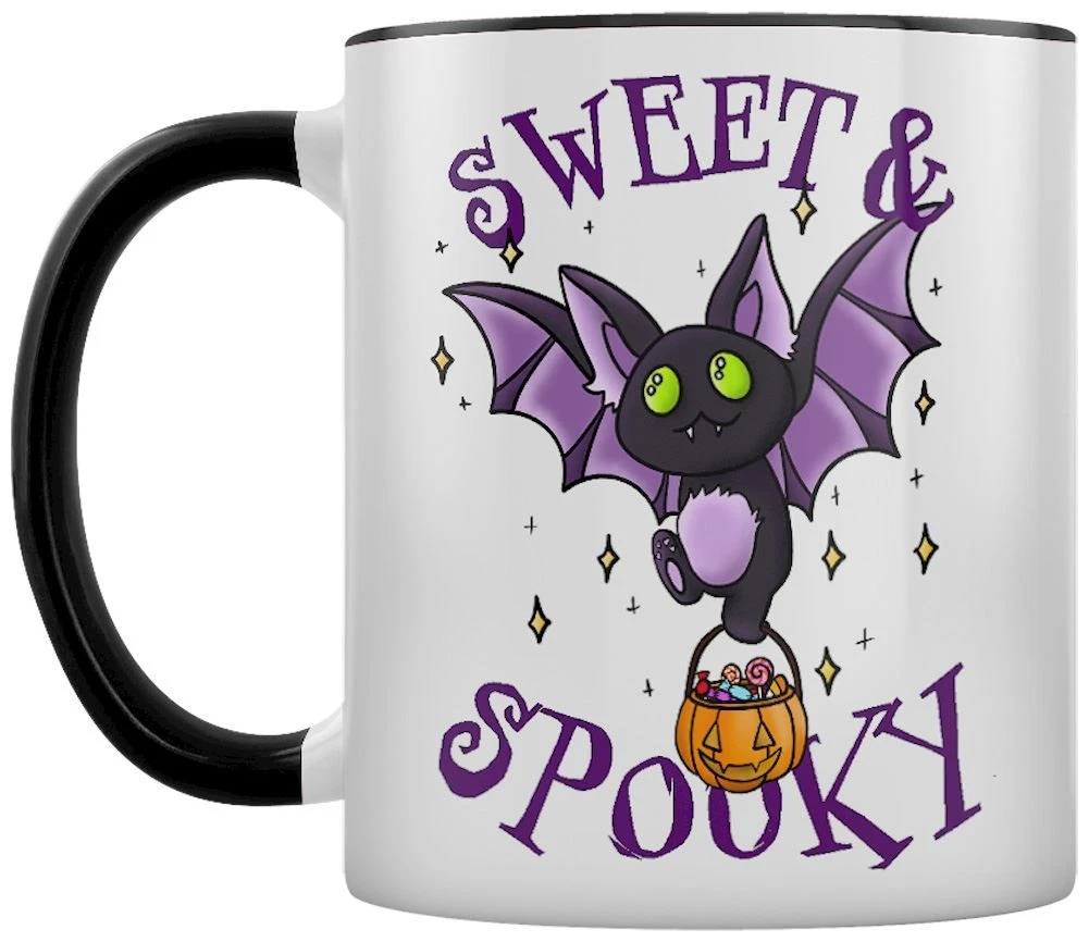 Sweet & Spooky Halloween Bat Black Inner 2-Tone Mug