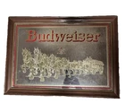 Vtg. Budweiser “King Of Beers” Framed 20.5” X 14.5” Sign Clydesdales Decor