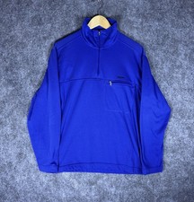 Vintage Patagonia Mens Pullover 1/4 Zip M Regulator R1 Blue Fleece USA Made