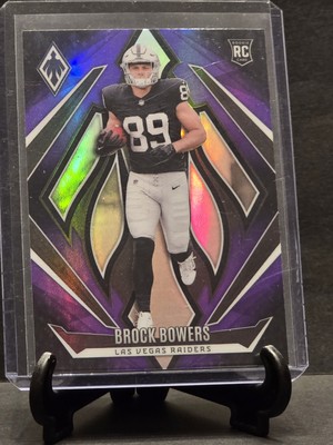 2024 Panini Phoenix Brock Bowers Purple Rookie Card #165 RC