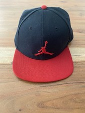 Air Jordan Pro Jumpman Snapback Black Gym Red NBA Basketball Flat Peak OSFM