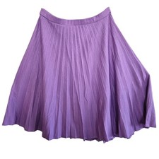 MED Lavender Knit Pleated Midi Skirt   Made in USA   Union Made Vintage