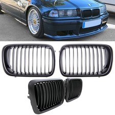 Set Kühlergrill Grill Schwarz Matt Einzelsteg für BMW 3er E36 Facelift ab 96-99