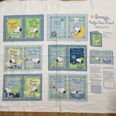 Vintage Snoopy Baby's Best Friend Uncut Fabric Panel Springs Creative 37x44