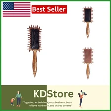 Dual Brush Curl Styler with Edge Comb & Shine Boost, No Damage, Gold Glitter