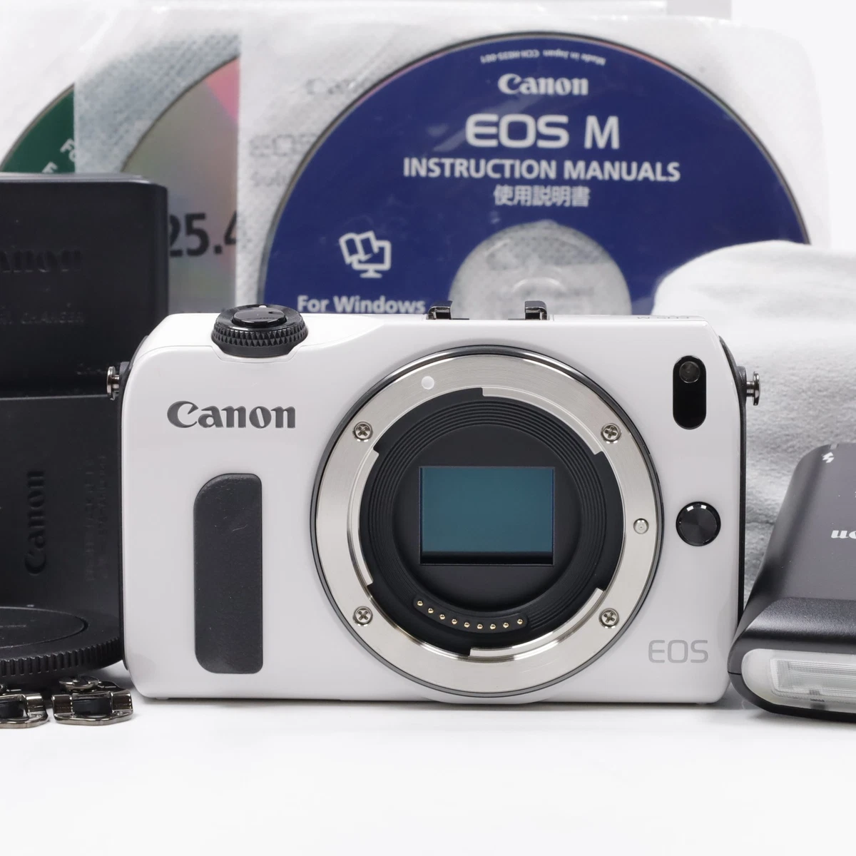 Canon Eos M100 - Appareil Photo Numérique - Sans Miroir - 24.2 Mp - Aps-C - 1080P / 60 Pi/S - 3X Zoom Optique Lentille Ef-M 15-45 Mm - Wi-Fi, Nfc, Bluetooth - Blanc reconditionné