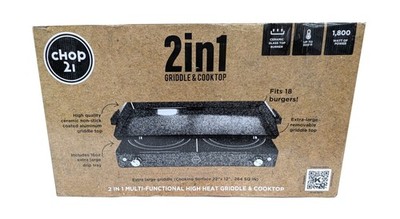 Kalorik Chop 21 2-in-1 Professional 22-inch Nonstick Extra-large CH-GR-52110-BK