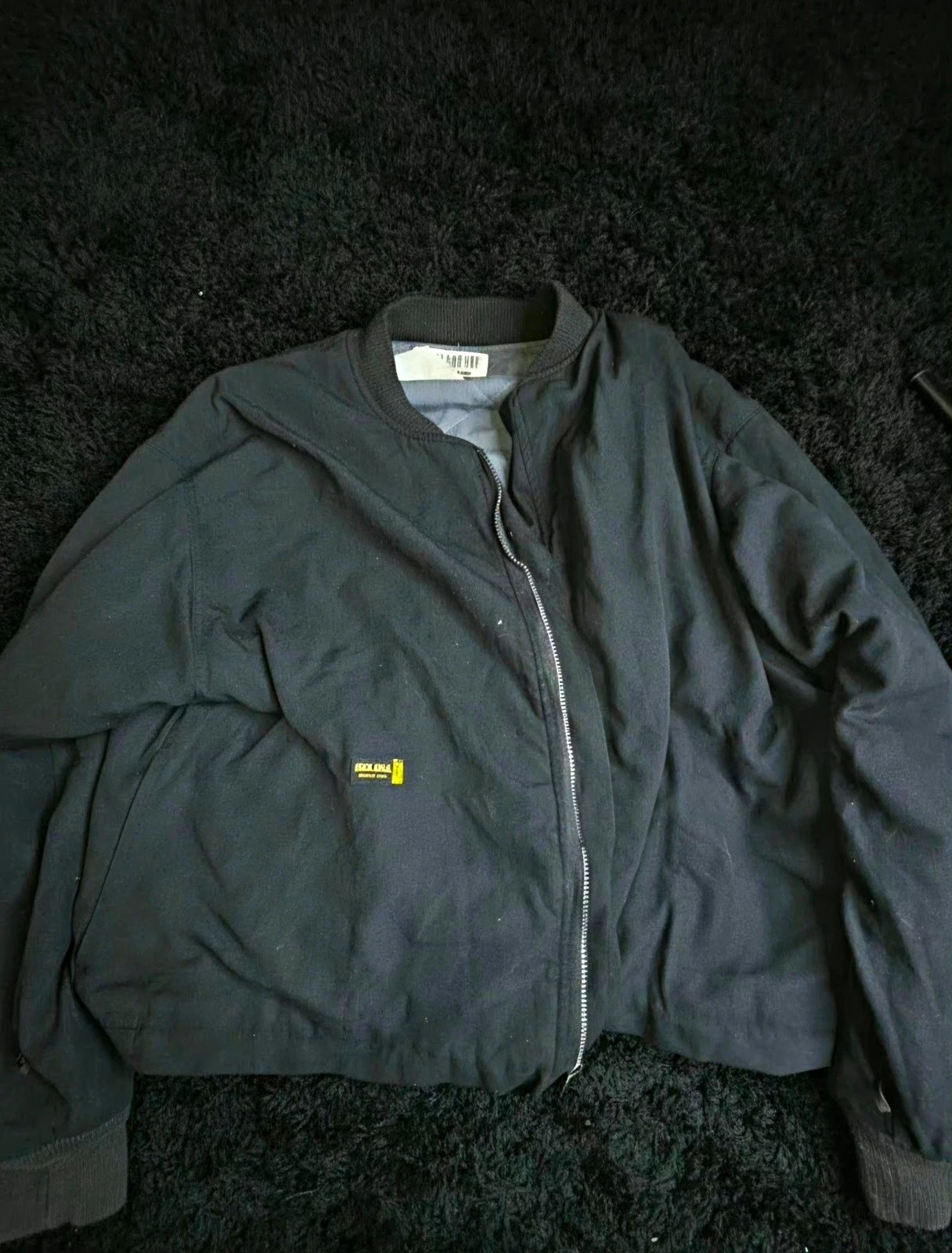Big Bill Workwear Men's Gray Canvas Bomber Jacket Full Zip Size 42 Chest image 1