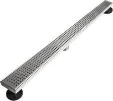 Neodrain 36-Inch Stainless Linear Shower Drain Removable Quadrato Pattern Grate