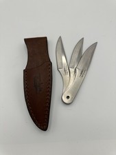 Gil Hibben - 6" Throwing Knives Set of 3 w/ Leather Sheath