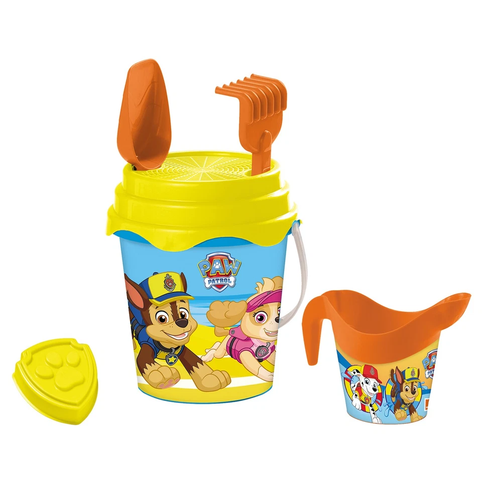 Paw Patrol Sandeimer Set mit Harke Eimer Schaufel Gießkanne als Sandspielzeug