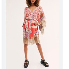 Spell the Gypsy Collective Women's Willow tassel Kimono Sleeves dress Size Small