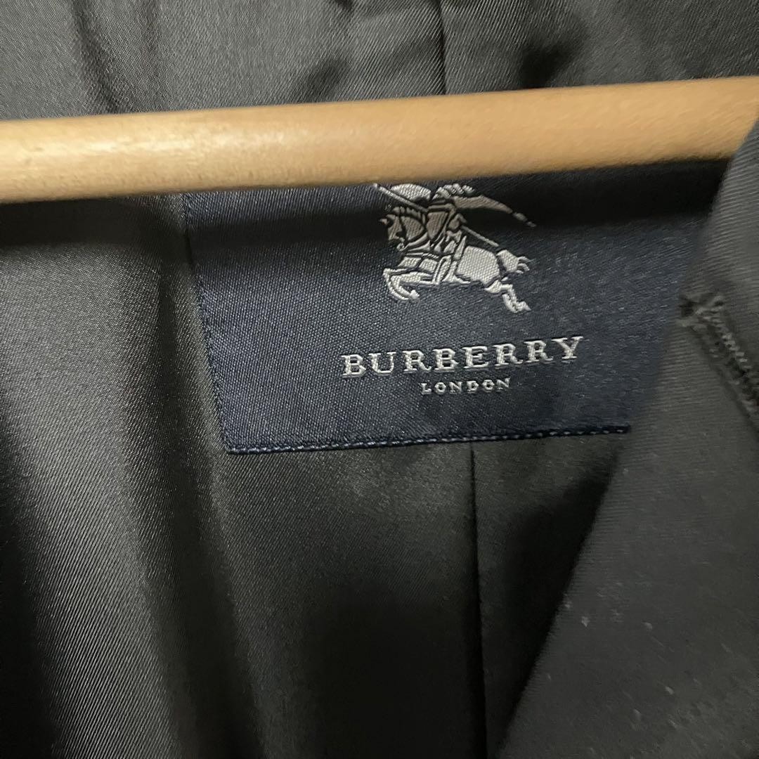 Burberry Trench Coat Wool With Check Pattern Size L For Men thumbnail 4