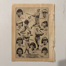 1933 New York Giants Picture World Series Champion Vintage Baseball Mel Ott