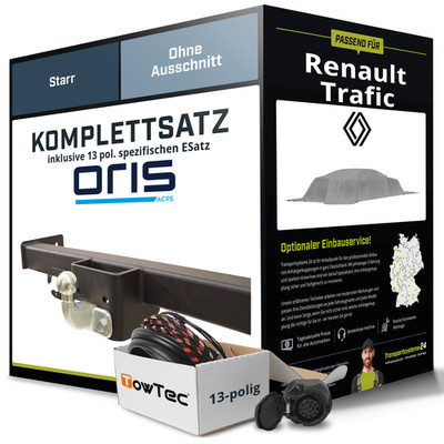 Anhängerkupplung ORIS starr für RENAULT Trafic +E-Satz NEU AHK