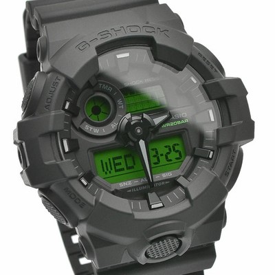 CASIO G-SHOCK GA-700BEG-1AJF BLACK AND ELECTRO GREEN Series Herrenuhr 20ATM