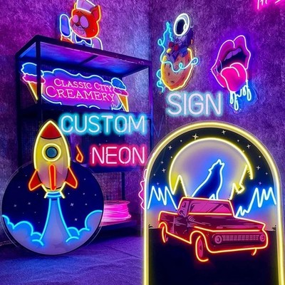 Personalized Neon Sign Custom Name Logo Signs Acrylic Wall Decor LED Night Light