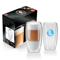 2X Hohe Doppelwandige Latte Macchiato GläSer 350Ml ThermogläSer KaffeegläSer
