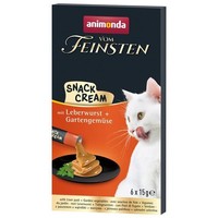Animonda Cat Vom Feinsten Adult Snack Cream Mit Leberwurst & GartengemüSe 6X15 G
