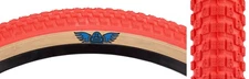 SE Racing Cub 20" X 2.0" BMX bicycle skinwall tire RED/TAN SIDEWALL