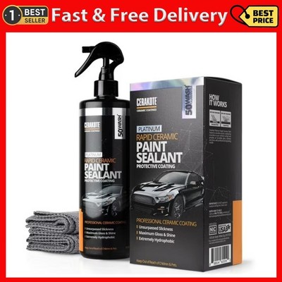 Cerakote Platinum Rapid Ceramic Paint Sealant Spray, Ceramic Coating for Cars