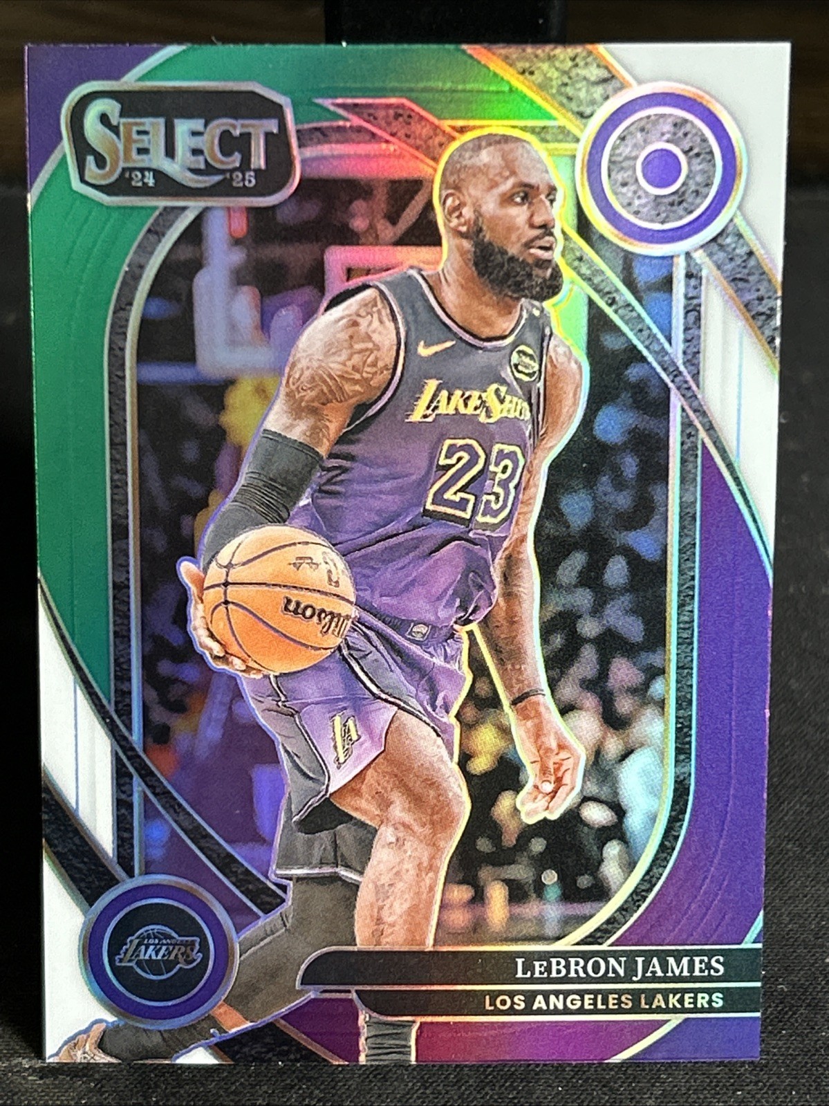 2024-25 Panini Select - Courtside LeBron James #241 Green White Purple Prizm