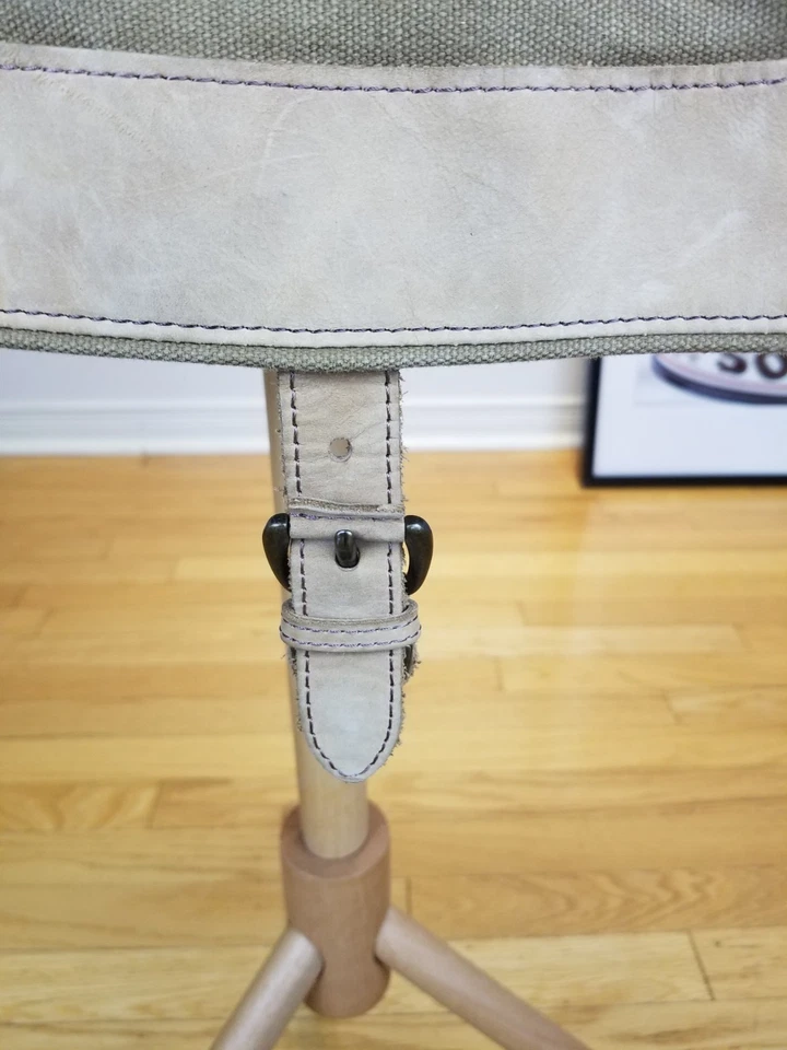 BOLSO MENSAJERO CRUZADO VINTAGE 90' LL EBAN LONA CUERO RIBETE Foto 3 de 4