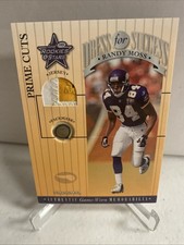 RANDY MOSS 2001 LEAF ROOKIES & STARS DRESS FOR SUCCESS /50 JERSEY FACE MASK