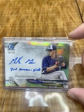 MacKenzie Gore 2018 Bowman Chrome Prime Signatures Auto/50