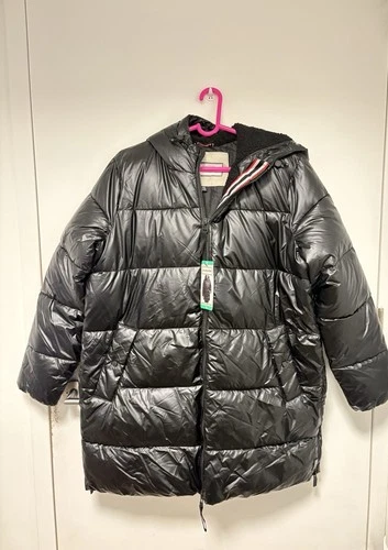Hunter Women’s Black Quilted Mid-Length Puffer Jacket Full Zip Lined XL - product listing photo