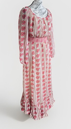 Vintage 70s Poppy Pattern Cottage Core Boho Maxi Dress Women’s *Flaw, $58.5 - Photo 5