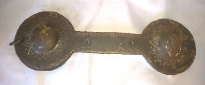 ALTES ORIENTALISCHES MAROKKANISCHES MUSIKINSTRUMENT GNAWA KASTANIEN QARAQUEB 1950