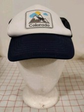 Colorado Trucker Cap Hat Blue Kids 4-8 Adjustable Snapback Patch Mesh Foam