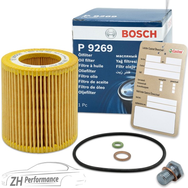 Bosch ÖLfilter+ÖLablass-Schraube BMW 3Er E90 91 92 93 F30 31 32 N52 N53 N54 N55-image
