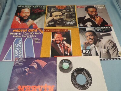 8 x 7'' Single Marvin Gaye Praise Rockin´ After Midnight...| VG+ to EX