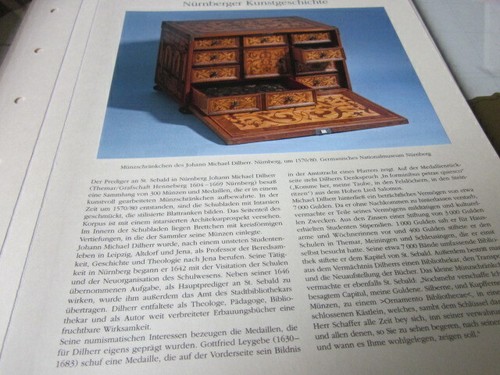 Nürnberg Doku 3225 Münzschränkchen des Johann Michael Dilherr 1570