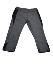 Kyodan Womens Capri Leggings Size Medium, Black / Gray  Print Athletic Wear