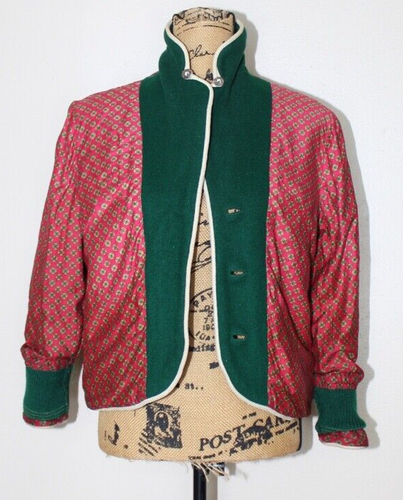 Vintage 50s Petti Glen Green Wool Lined Embroidered Button Blazer Women's XS/S - Picture 13 of 22