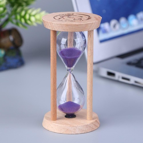 Sand Hourglass Timer 3 Minutes Egg Sandglass Timer Clock Home Decor Wooden Gift - Picture 7 of 23