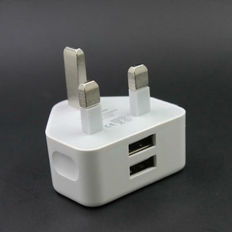 UK Mains 3 Pin Plug Adapter Wall Charger 1/2/3Port Dual USB For Phones