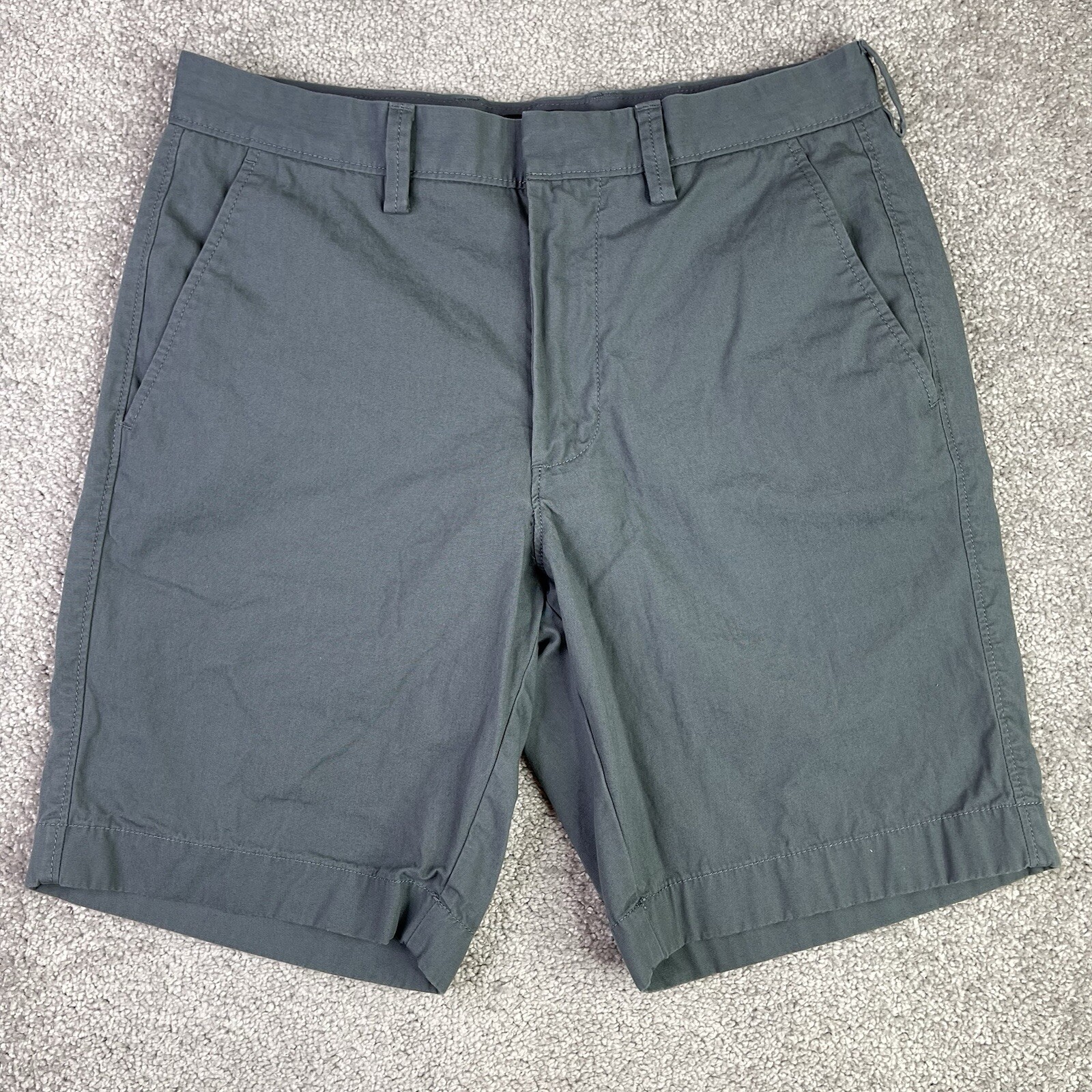 J. Crew Factory Gramercy Shorts Men’s 30 Gray Chino Lightweight Pockets Preppy