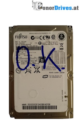 Fujitsu -MHX2250BT-CA06846-B20000SN-250GB - SATA - PCB CA26343-B84304BA Rev.*