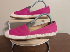 Dasnko Lesley Womens Flats Size 7 EU 37 Fuchsia Pink Leather Espadrille