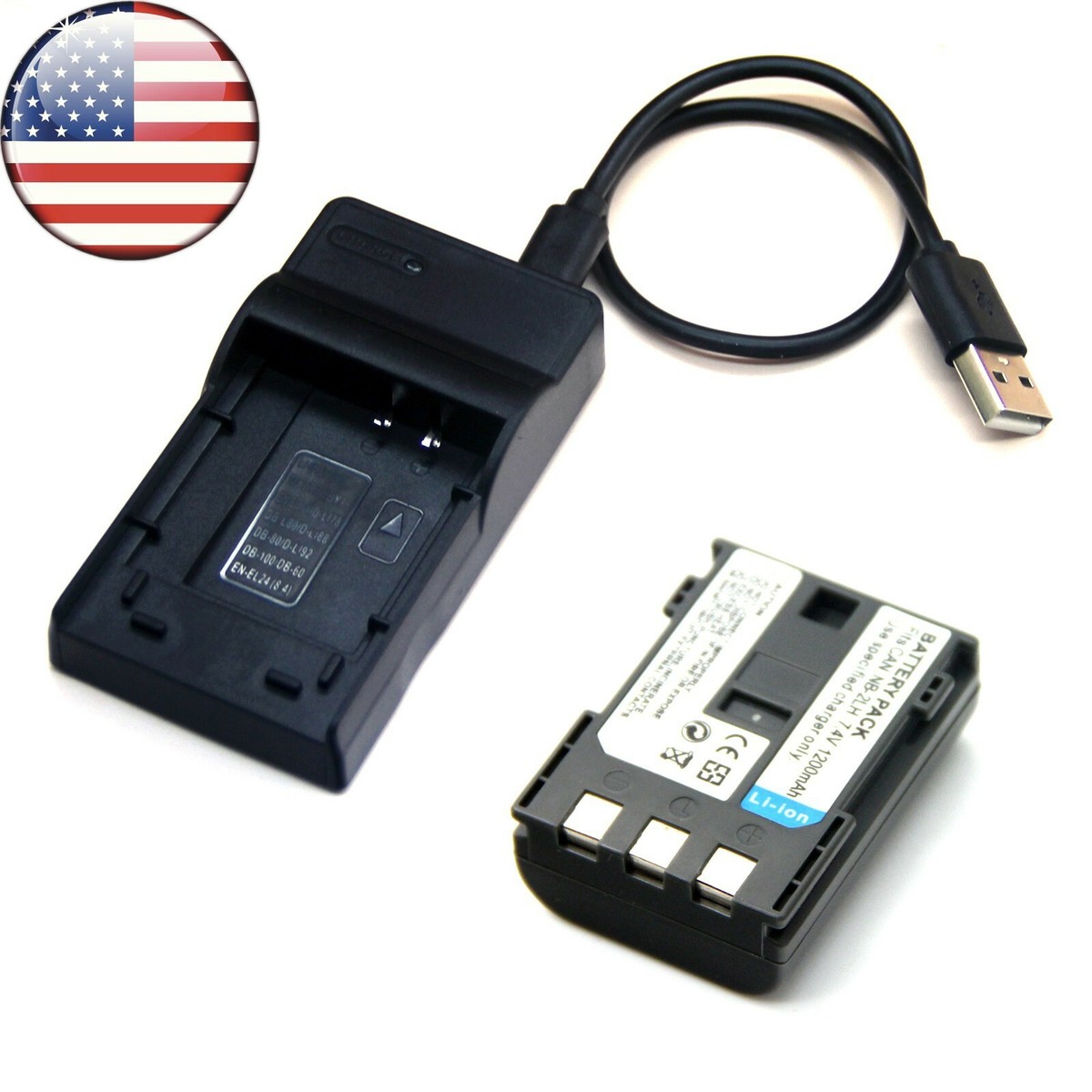 Battery USB Charger For Canon LEGRIA HF R10 HF R16 HF R17 HF R18